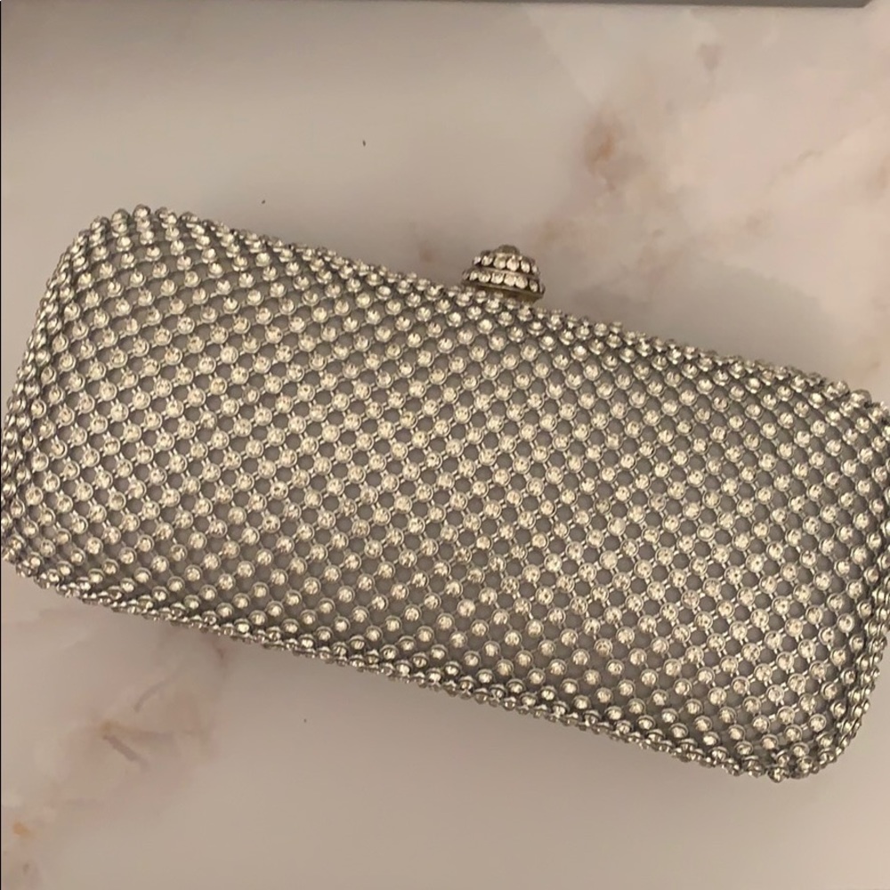 Rhinestone Mesh Evening Clutch